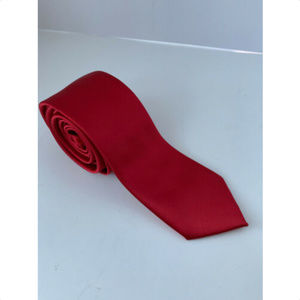 Apt 9 Solid Color Shiny Metallic Red Tie